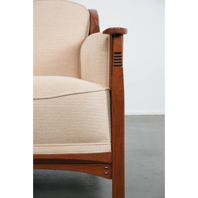 Art Nouveau Lounge Chair with Wooden Frame by Schuitema For Sale - Image 10 of 15