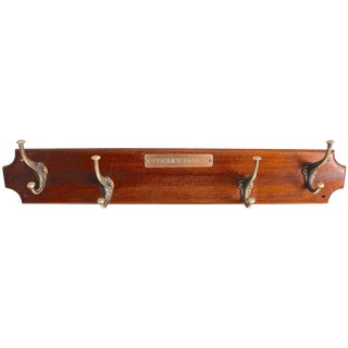 Officer's Saloon Hanging Coat Rack For Sale
