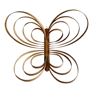 Vintage Boho Monumental Bent Wood Butterfly