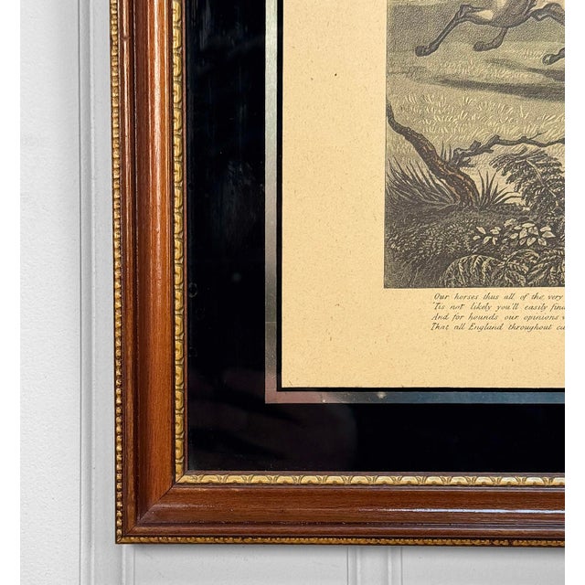 Antique English Bachelor's Hall Fox Hunt Framed Art Lithograph For Sale - Image 6 of 14