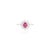 Art Deco VRJewels Ruby & Baguette Diamond Halo Promise Ring Size 4 in 14k Gold For Sale - Image 3 of 14