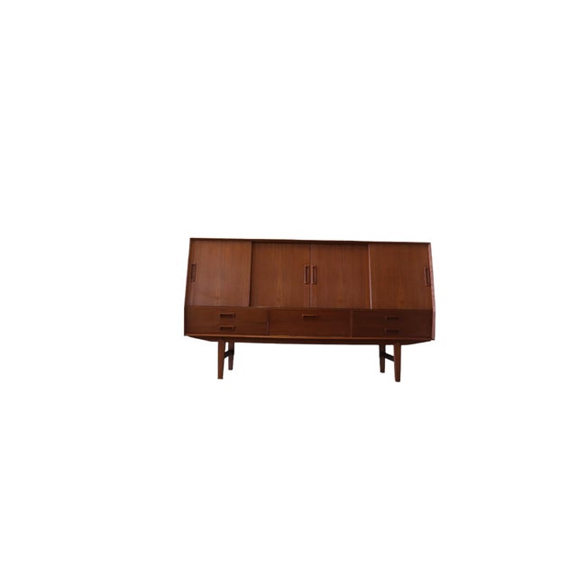 Mid-Century Modern Sideboard in Teak with Illuminated Bar from Wemb Møbelfabrik, 1960s For Sale - Image 3 of 15