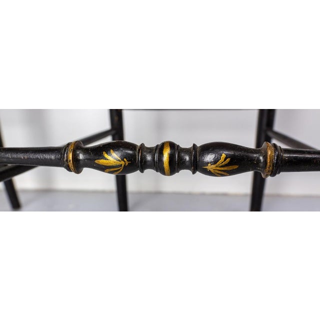 Set of Late 19th Century Napoleon III French Fabric and Painted Wood Chairs For Sale - Image 12 of 14