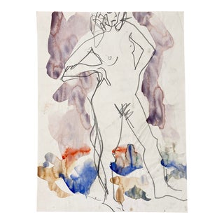 'Standing Nude' by Victor Di Gesu; Louvre, Academie Chaumiere, Carmel, California, San Francisco Art Association, Los Angeles County Museum of Art For Sale