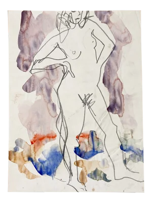 'Standing Nude' by Victor Di Gesu; Louvre, Academie Chaumiere, Carmel, California, San Francisco Art Association, Los Angeles County Museum of Art
