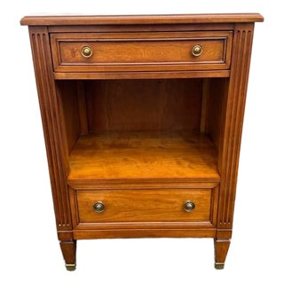 Late 20th Century Kindel Grand Rapids Regency Style Fruitwood Nightstand For Sale