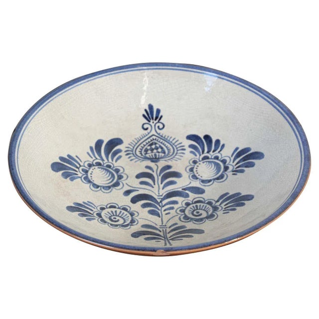 Vintage Decorative Moorish Bowl Blue and White For Sale - Image 13 of 13