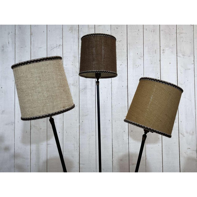 1960s 3-Light Floor Lamp with Lampshades, 1960s For Sale - Image 5 of 16