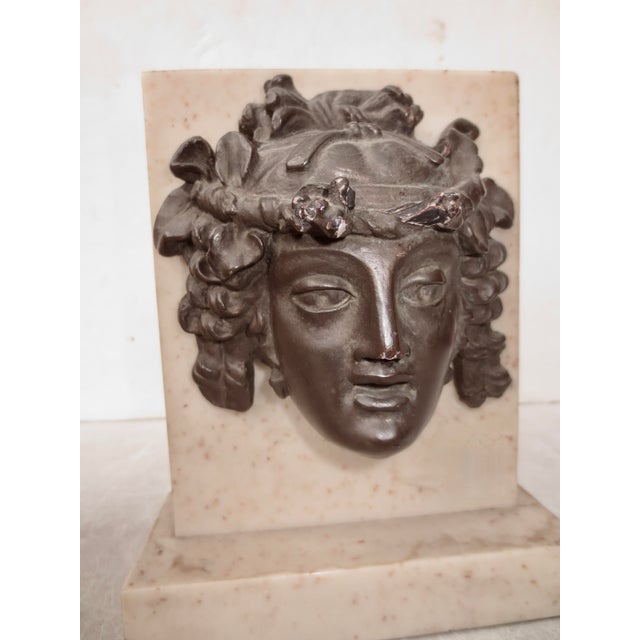 Chocolate Roman Bronze British Museum Head of Bacchus Circa 1970s' - A Pair of 2 For Sale - Image 8 of 9