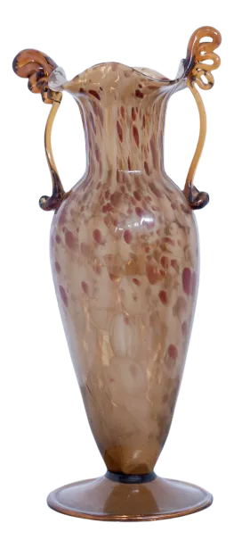 Vintage Blown Murano Glass Vase by Fratelli Toso, 1920s