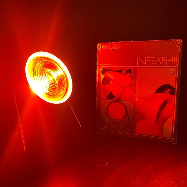 Glass Infraphil HP 3608 Infrared Lamp from Philips, 1975 For Sale - Image 7 of 12