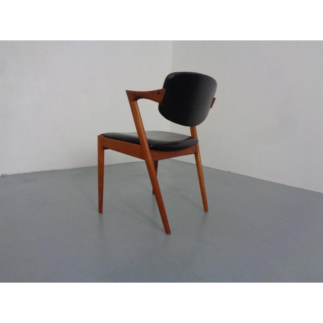 Black Model 42 Dining Chair in Teak by Kai Kristiansen for Schou Andersen, Denmark, 1960s For Sale - Image 8 of 13