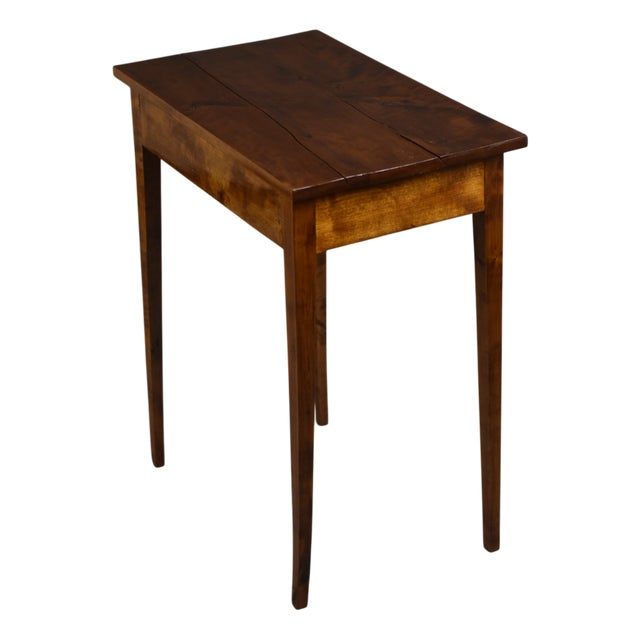 Walnut Side Table with Drawer For Sale