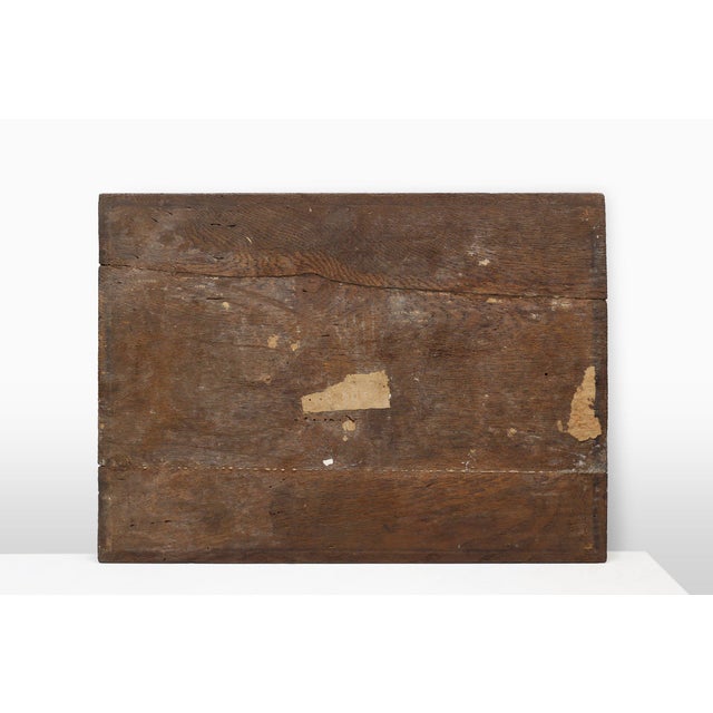 16th Century Gothic Hand-Crafted Panel in Oak, Belgium For Sale - Image 10 of 12