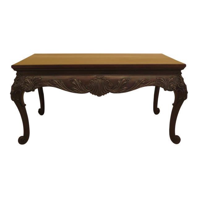 Large French Louis Xv Style Carved Library Table Chairish