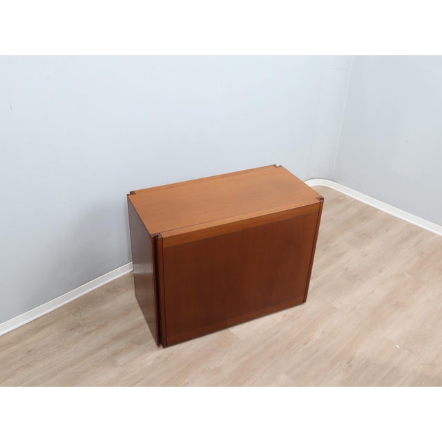 Wood Italian Walnut 4D Series Cabinet Bar by Angelo Mangiarotti for Molteni, 1970s For Sale - Image 7 of 16