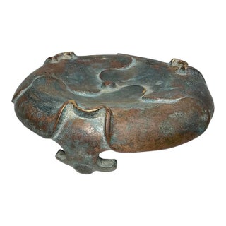 Antique Chinese Qing Dynasty Bronze Censer Incense Burner Stand For Sale