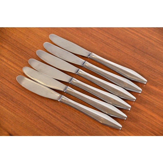 Mid-Century Cased Inka Stainless Steel 6-Setting Cutlery Set by Erik Herlow for Norstaal, Norway, 1956, Set of 54 For Sale - Image 13 of 18