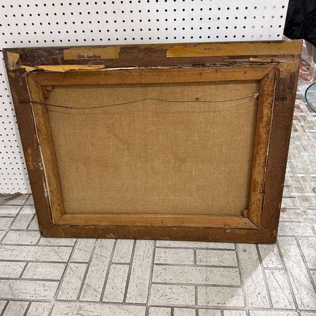 Vintage French Seascape Oil Painting Framed and Signed For Sale - Image 10 of 10