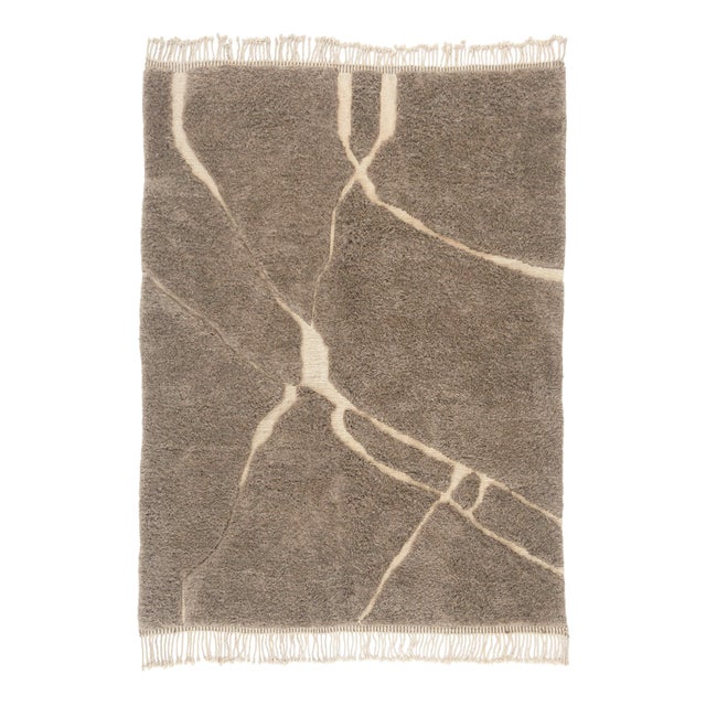 Hand-Knotted Wool Rug by Azele Studio For Sale