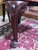 Salmon Pair of Custom Upholstered Queen Anne Style Lounge Chairs in Cinnamon Cut Velvet For Sale - Image 8 of 10