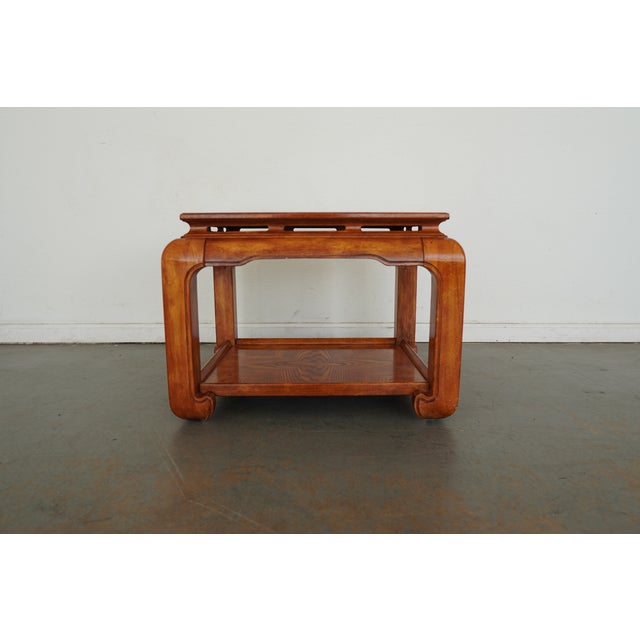 Century Furniture Vintage Century Furniture Burlwood End Table For Sale - Image 4 of 15