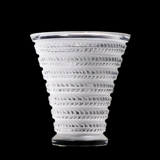 Art Nouveau Rene Lalique Frence 'Cytise' Crystal Vase For Sale - Image 3 of 5