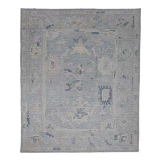 Turkish Oushak Rug 12'6" x 14'10" For Sale