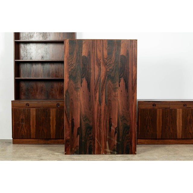 Mid-Century Swedish Rosewood Bookcase Dropdown Wall Unit by Bertil Fridhagen for Bodafors, 1960s For Sale - Image 18 of 18