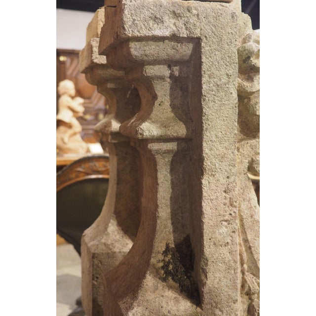 Rare Set of Circa 1700 French Chateau Staircase Baluster Terminals in Limestone For Sale - Image 17 of 18