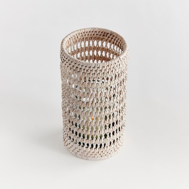 Farmhouse Burma Rattan Hurricane Small For Sale - Image 3 of 5