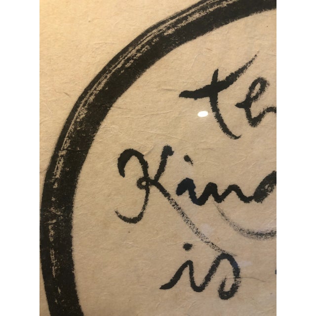 Glass Original Thich Nhat Hanh Buddhism Calligraphy, Framed For Sale - Image 7 of 9