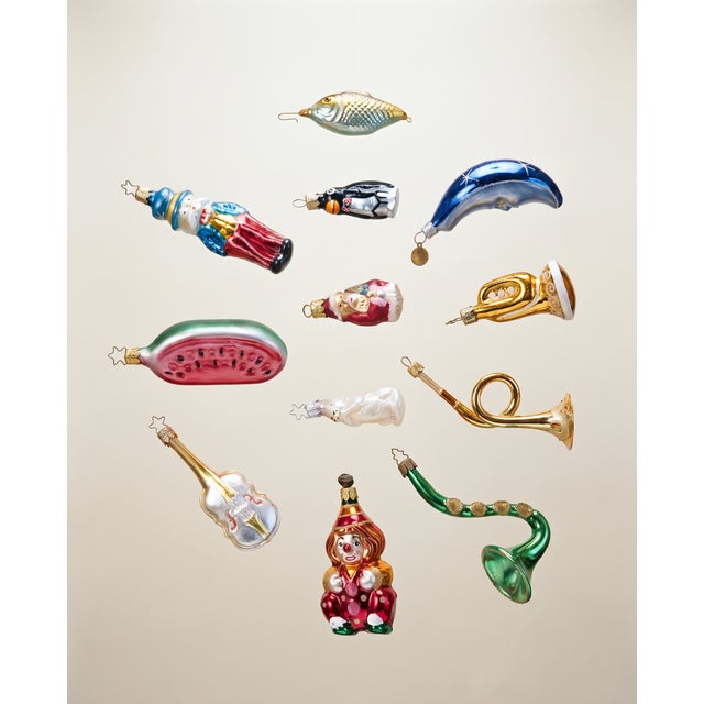 Contemporary Vintage Old World Christmas & Radko Ornaments Inge Glas - Fruits, Animals, Santa and More For Sale - Image 3 of 5