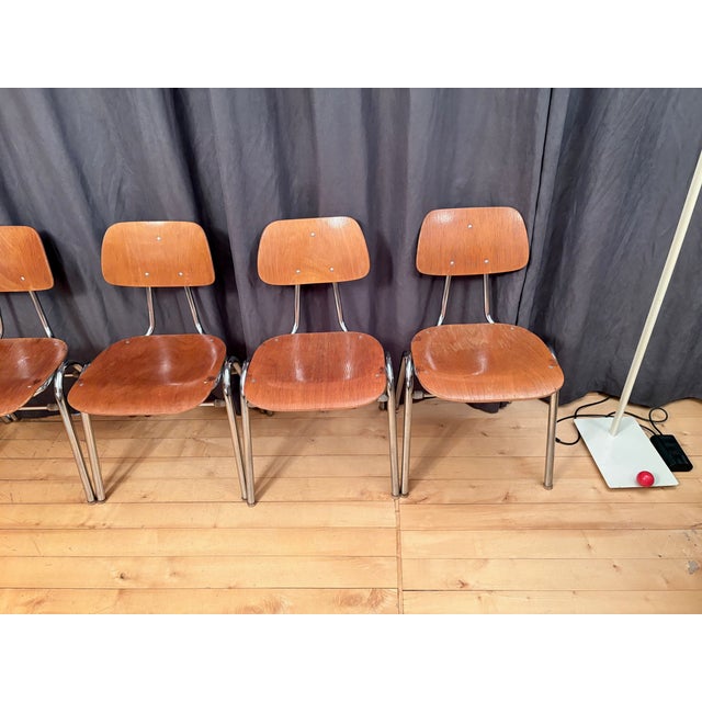 Vintage KN-38 Chairs by Karl Nothhelfer for VS Möbel, 1960s, Set of 6 For Sale - Image 4 of 18