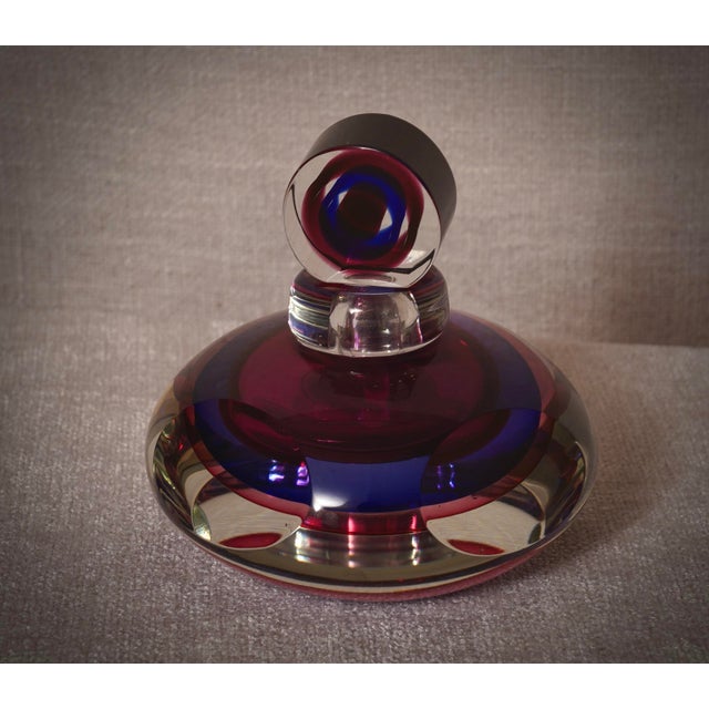 1990s Mid-Century Modern Murano Glass Perfume Bottle, 1990 For Sale - Image 5 of 9