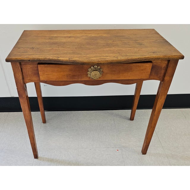 American Early American Style Oak Single Drawer Sofa Table, Circa 1920s For Sale - Image 3 of 7
