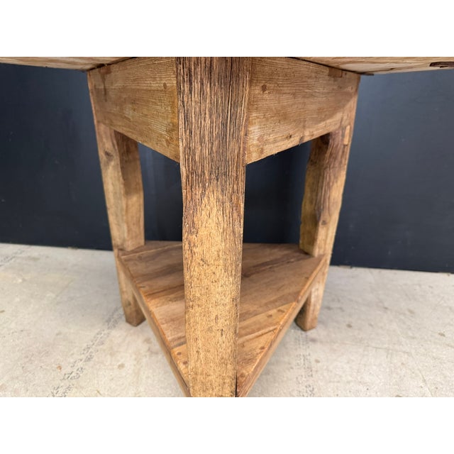 Brown Antique Pine Cricket Table, 1800 For Sale - Image 8 of 11