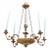 19th Century Neoclassical Giltwood Candle Chandelier For Sale