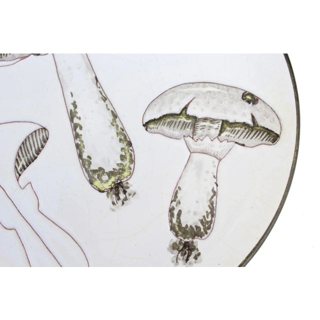 1960s 1960s Italian Made Mushroom Plates- Set of 2 For Sale - Image 5 of 8