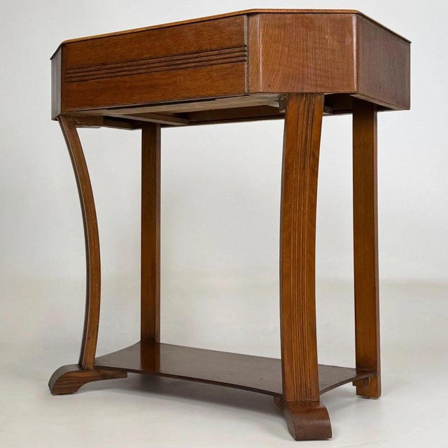 Antique English Golden Oak Side Table, 1900s For Sale - Image 4 of 13