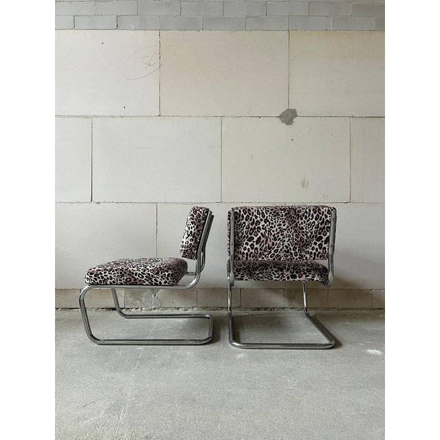 Chrome Cantilever Lounge Chairs, 1970s, Set of 2 For Sale - Image 11 of 13