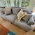 Lillian August Lillian August Blue Sofa For Sale - Image 4 of 11