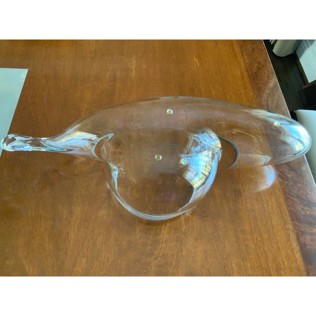 1970s Large Original Contemporary John Bingham Biomorphic Hand Blown Glass Sculpture For Sale - Image 9 of 11