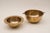 Solid brass bowls from the 1950s. Wonderfully shaped with two Art Deco handles. Very decorative with a beautiful patina.
