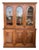 Early 20th Century Bookcase or Vitrine in Spanish Pine with Three Arch Glass Doors For Sale