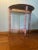 1940s Vintage Pink Petite Half Moon Table Newly Professionally Refinished For Sale - Image 4 of 12