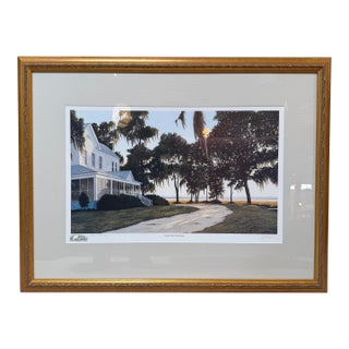 Don Pettigrew Ocean Pond Clubhouse Limited Edition Print, Signed For Sale