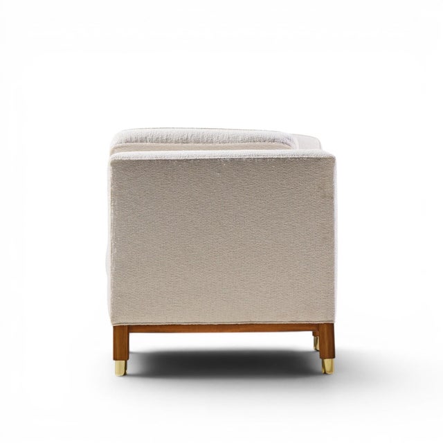 Dunbar Furniture Edward Wormley for Dunbar Style Mid Century Tête-À-Tête Sofa For Sale - Image 4 of 9