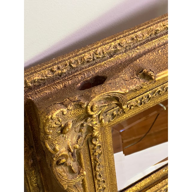 19th Century Italian Baroque Revival Beveled Mirror in a Deep Giltwood Frame For Sale - Image 15 of 17