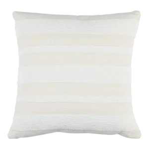 Schumacher Ohara Stripe Indoor/Outdoor 20" Pillow in Ivory